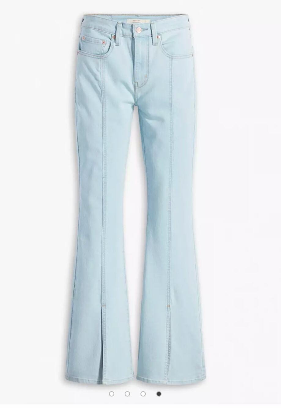 Levis 725 High Rise Bootcut Jeans Light Wash Waterless Denim Size 28